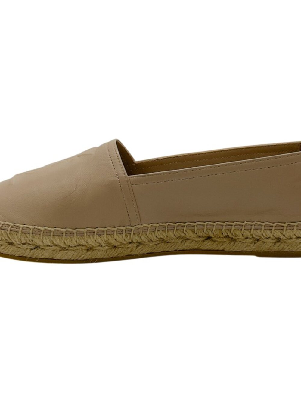 Yves Saint Laurent Rose Poudre Leather Flat Espadrilles - Picture 4 of 9